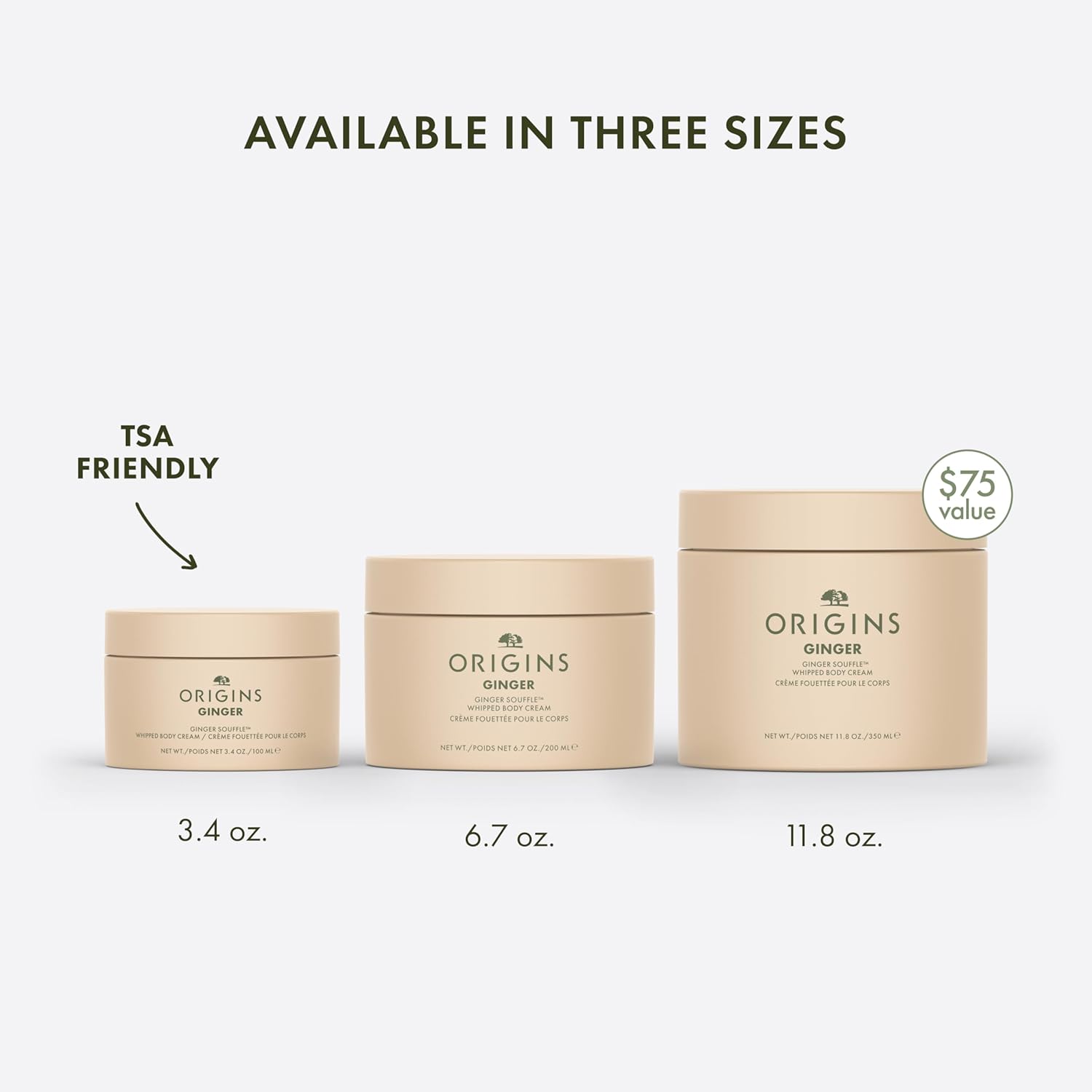 Origins Ginger Souffle Whipped Body Cream | Body Butter For Dry Skin | With Ginger