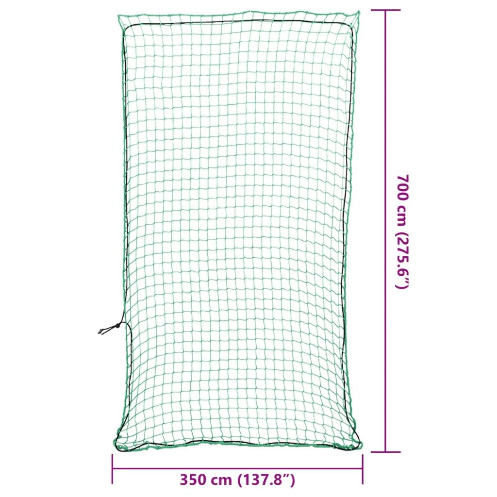 Anhängernetz Grün mit Gummiseil 7x3,5 m aus robustem Polypropylen, universell für Anhänger, Lkw, SUV, Pkw, praktische Ladungssicherung und zuverlässige Befestigung im Transport