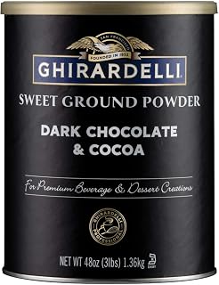 Ghirardelli Dark Chocolate Sweet Ground Cocoa Powder 3lb - Rich for Mochas, Hot Cocoa & Desserts