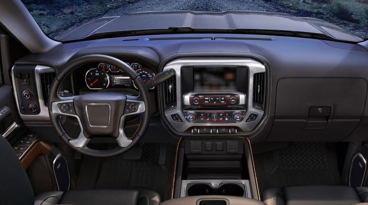 Armaturenbrett-Abdeckung, Armaturenbrett-Abdeckung, Armaturenbrett-Innen-Konsole, kompatibel mit GMC Sierra 2014–2017, Schwarz