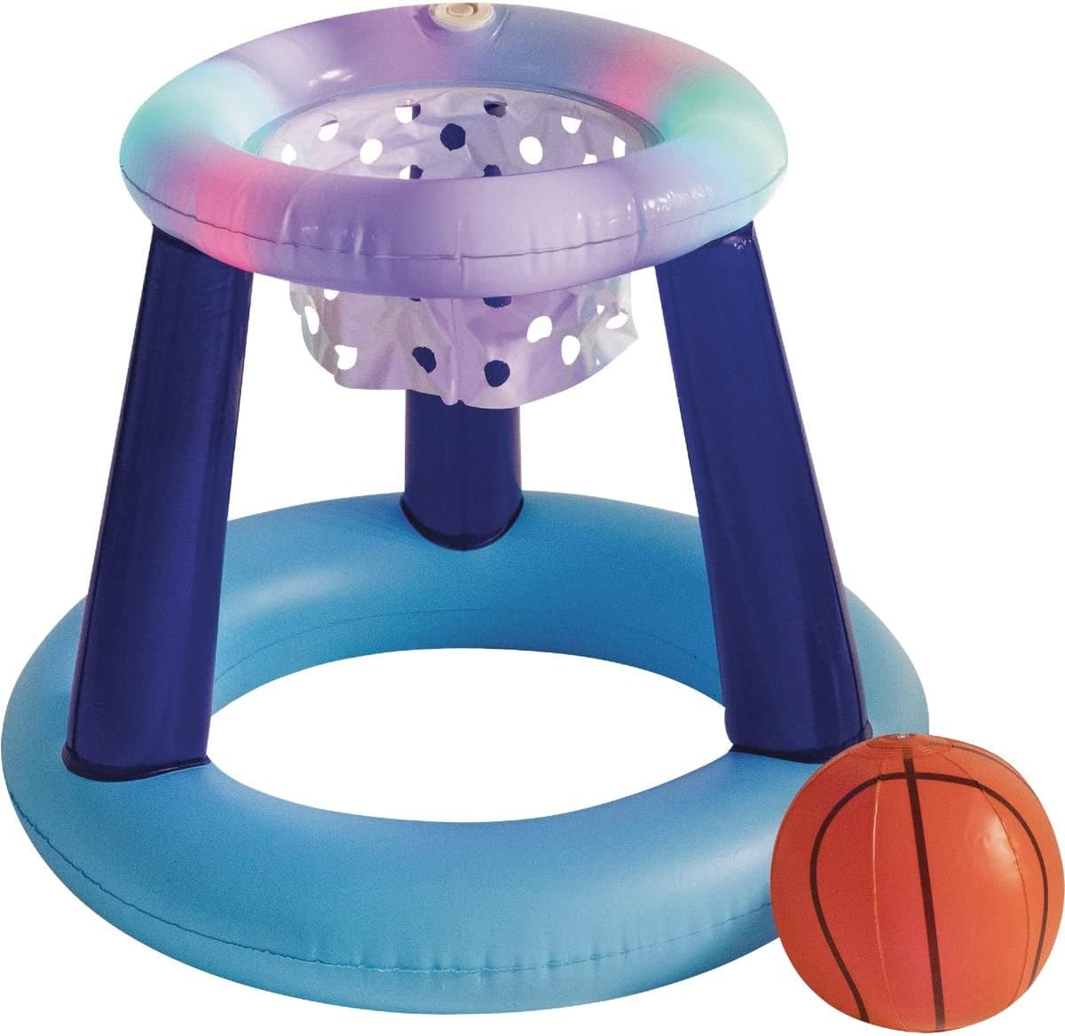 Poolcandy Illuminated Floating LED Basketball Set The Ultimate Kids Water Play and Trick Shots Basketball Lights Up Set - for Epic Summer Fun.