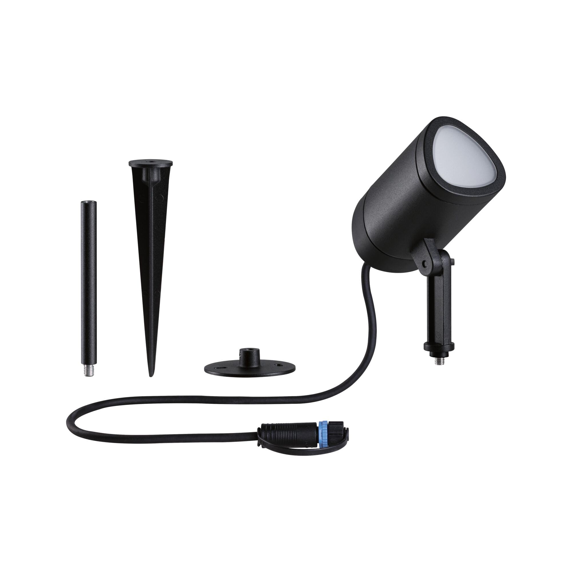 Paulmann 94849 Plug & Shine Projecteur de jardin LED Shira Smart Home Zigbee 6,5W 250lm gradable 455 mm Anthracite aluminium RGBW+