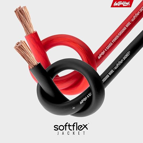 Miniatura 8 de Install Link Cable de alimentación o tierra de calibre 4 AWG de 25 pies, color rojo, 25 pies negro (50 pies en total), CCA