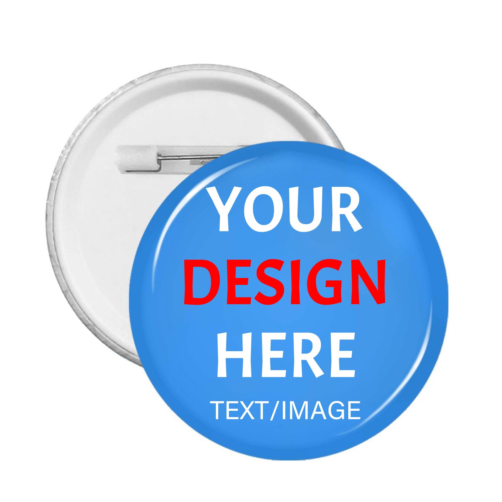 Custom Pins With Your Picture Text Logo Name Photo, Personalized Pins Buttons Custom Gift