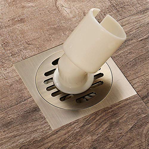 Drain de douche pour machine à laver et drain de sol carré en laiton robuste
