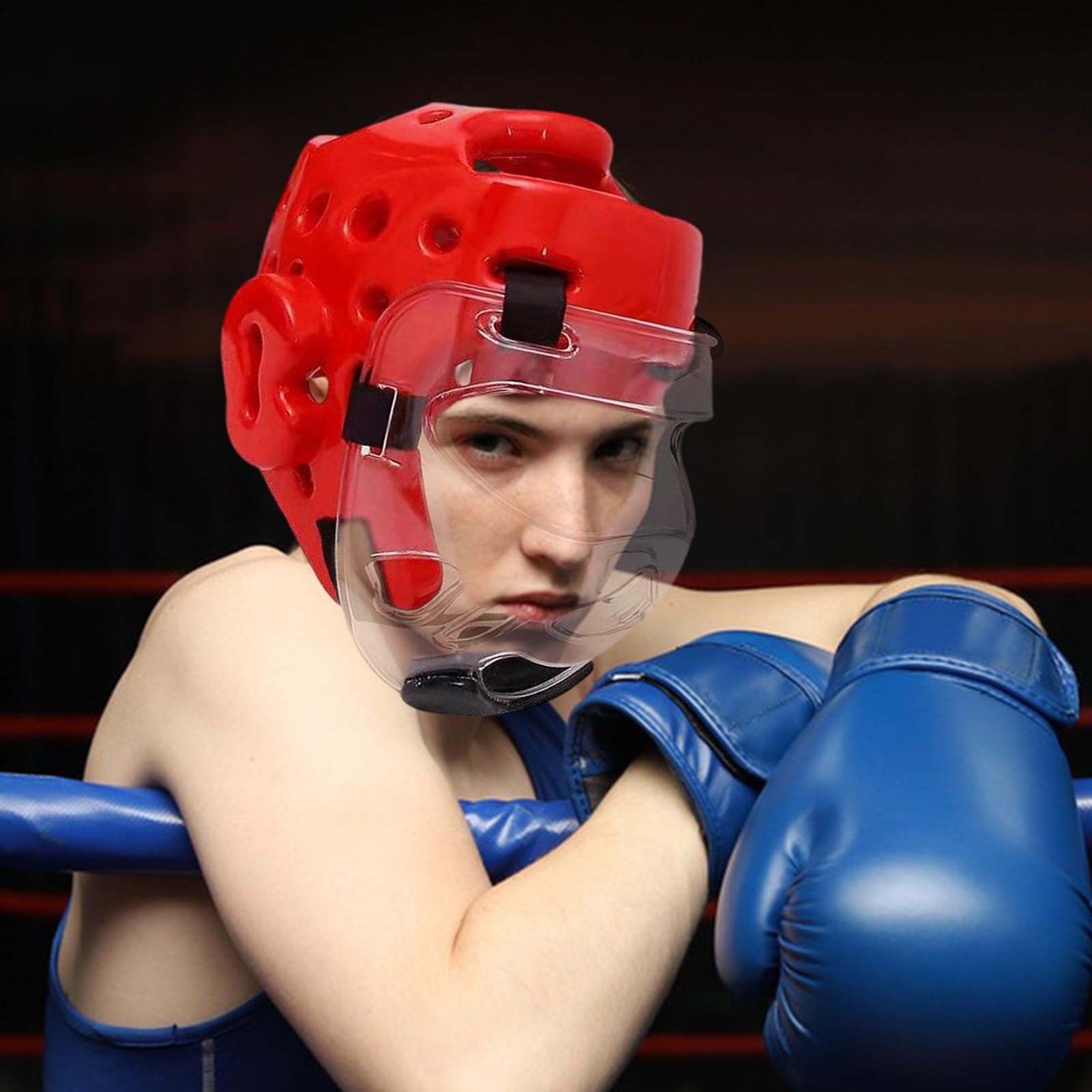 Ochraniacz głowy boksu - kask ochronny do Kickboxingu | Lekki, ergonomiczny ochraniacz na głowę bokserską do sztuk walki Muay Thai Karate MMA