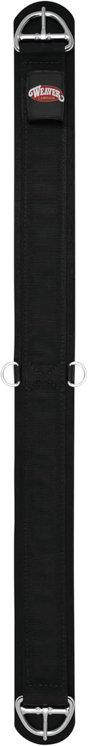 Deluxe Super Horse Cinch, Anti-Slip Felt Lined Saddle Cinch Girth with Flat Buckle, Draft Horse Riding Supplies, ‎Black