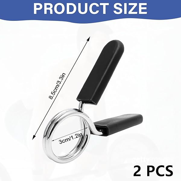 2 Pièces 28mm Pince à Ressort pour Haltères, Clip pour Barre de Musculation, Collier de Serrage pour Haltérophilie, Adapté aux Barres 28mm pour haltère Musculation et alteres Musculation - 2