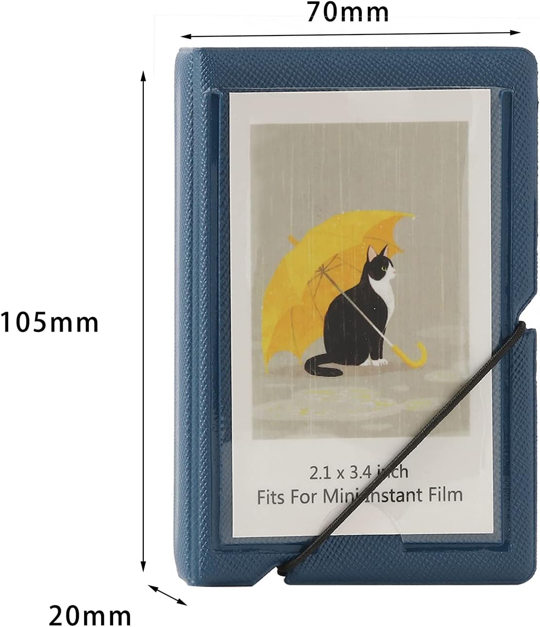 2x3 Instax Mini Photo Album, 28 Pockets. Marine Blue, 1PK