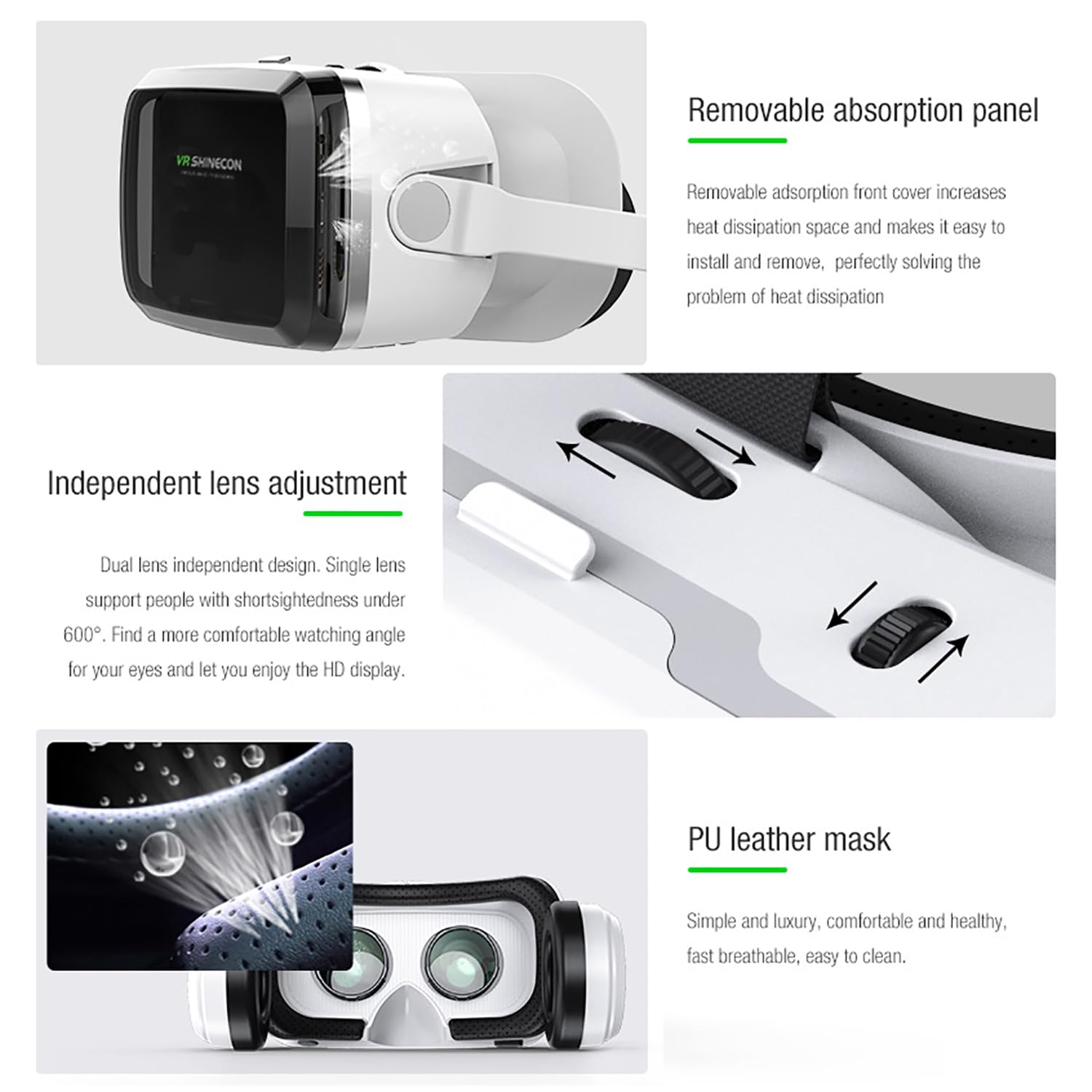 LONGLU Gafas VR para teléfonos móviles con pantalla de 4,7-6,7 pulgadas, gafas de realidad virtual 3D Bluetooth con controlador compatible con iPhone y Samsung Android, etc. (con controlador)