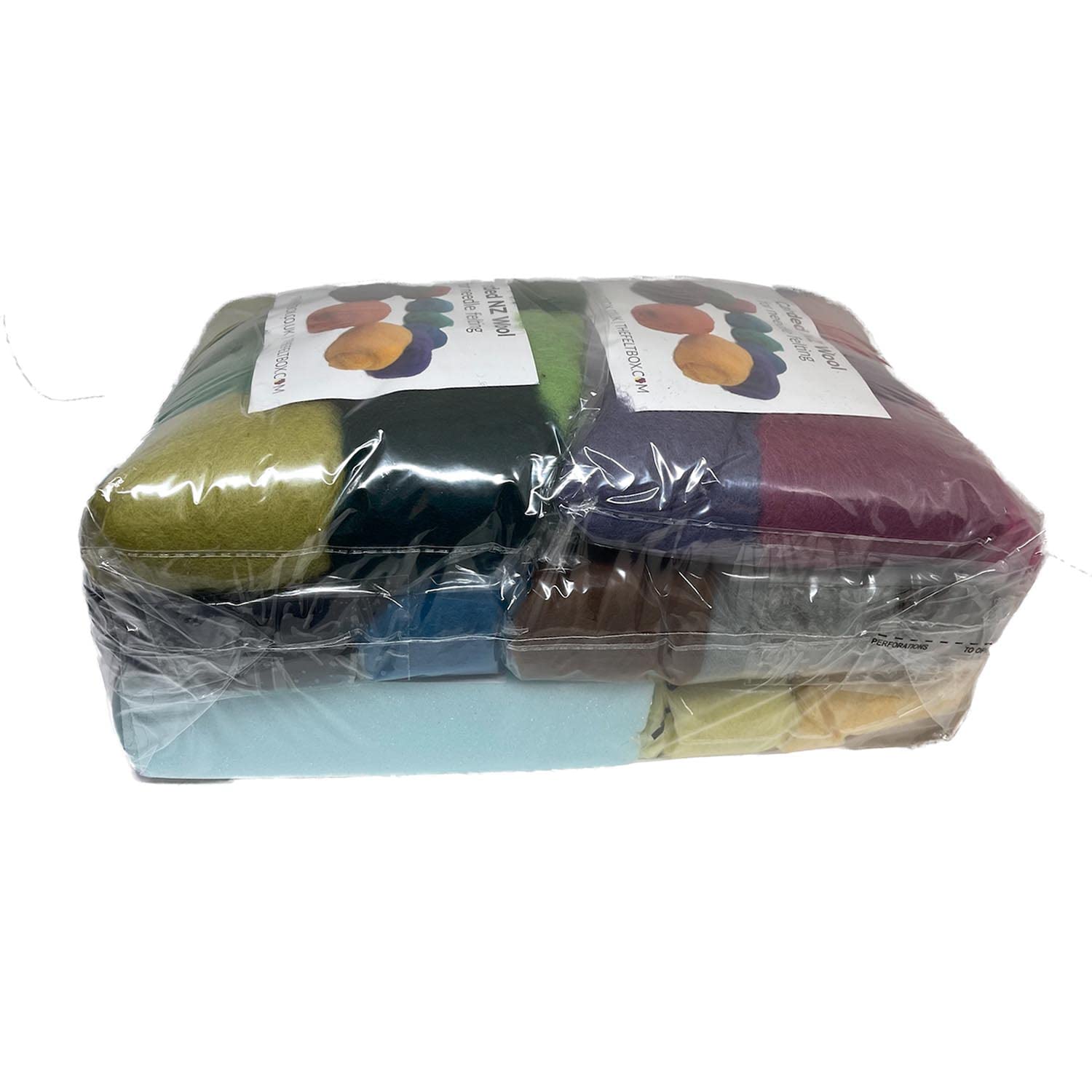 The Felt Box Kit Completo Per Infeltrimento Ad Ago Per Principianti – 10 Colori Di Lana Cardata (100g) E Accessori