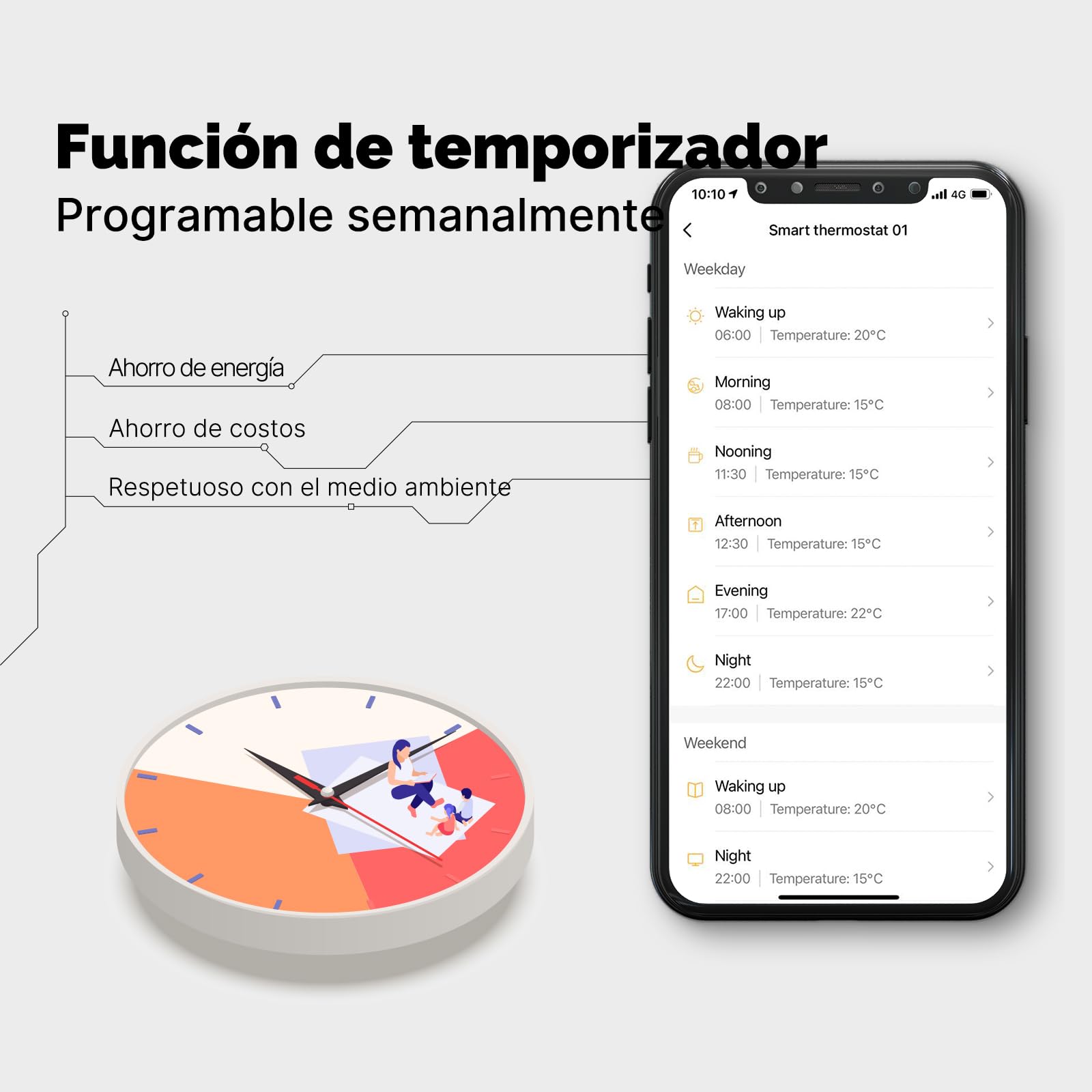 MOES Termostato WiFi Controlador de Temperatura Ambiente programable para Caldera de Gas Temperatura Humedad Tuya/Smart Life App Control inalámbrico Alexa/Google Home | aldera de Gas Temperatura Humedad Tuya/Smart Life App Control inalámbrico Alexa/Google