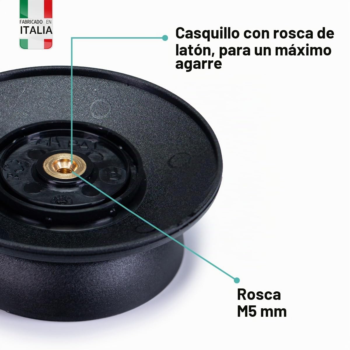 OPPAHA Termómetro Visiotherm Termo Control Tapa Olla – Perilla compatible con diferentes marcas y modelos – Rosca de latón 5 mm anti quemaduras – 1 unidad