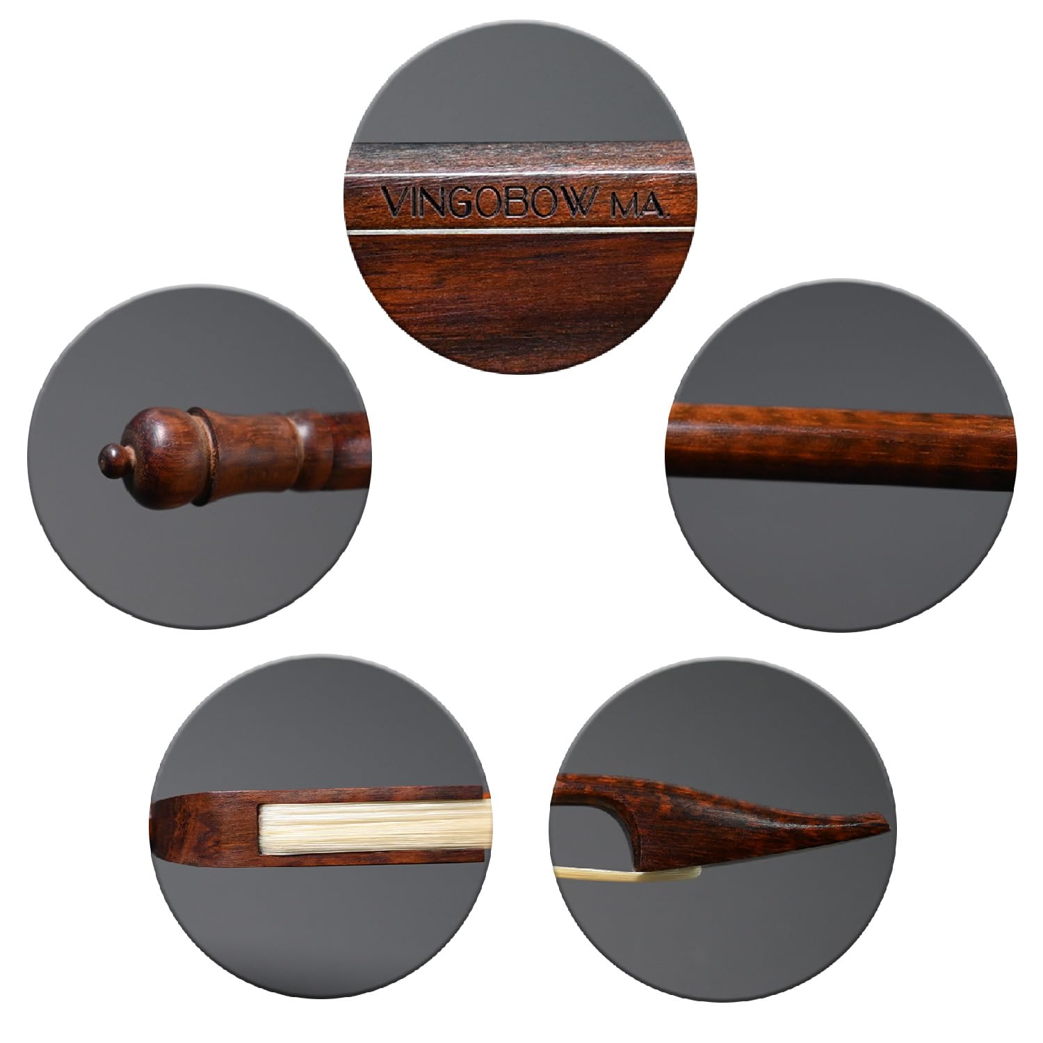 Pro. archet de violon baroque en bois de serpent Extended Edition 74,5 cm de long Master level 610VL