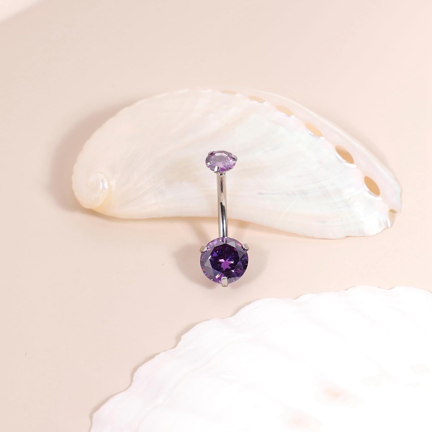 REVOLIA 14G G23 Solid Titanium Belly Button Rings for Women Round CZ Hypoallergenic Belly Rings for Sensitive Skin Belly Rings Barbell Navel Rings Belly Piercing Jewelry 6-16MM - Image 2