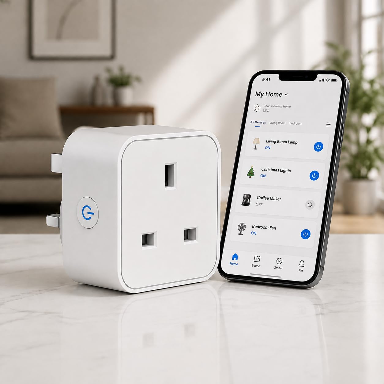 Smart Plug Alexa Plug, Aoycocr Smart Socket with WiFi & Bluetooth, Compatible with Alexa (Echo&Echo Dot), Google Home, App Remote Control Timer Switch, WiFi Plug, 2.4 GHz WiFi Only 13 A, 1 Pack-image-23