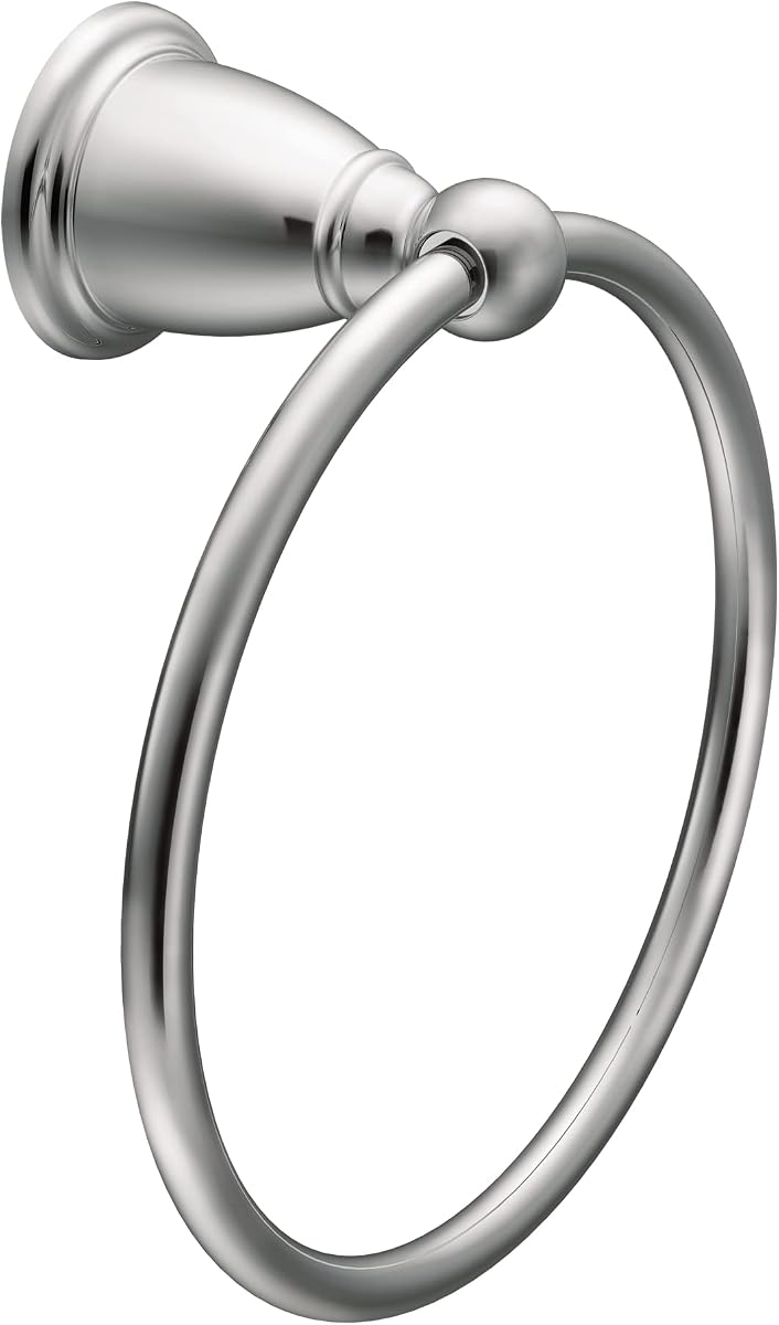 Moen YB2286CH Brantford Collection - Toallero tradicional de un solo poste para baño, cromado