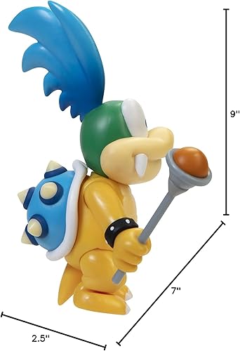 Miniatura 10 de Super Mario Figura de acción Larry Koopa coleccionable de 4 pulgadas con accesorio de varita