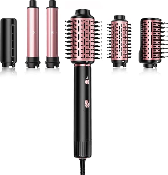 SKIMI 110,000 RPM Brushless Motor Hair Dryer Brush - 5 Muti-Styler for Fast Drying, Curling, Volumizing & Straightening