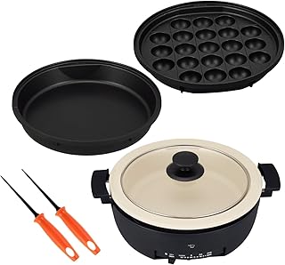 【たこ焼きピックセット】象印マホービン グリルなべ EP-FS30AM-BA + 下村企販 ホットプレートをキズつけにくい たこピック 2本組