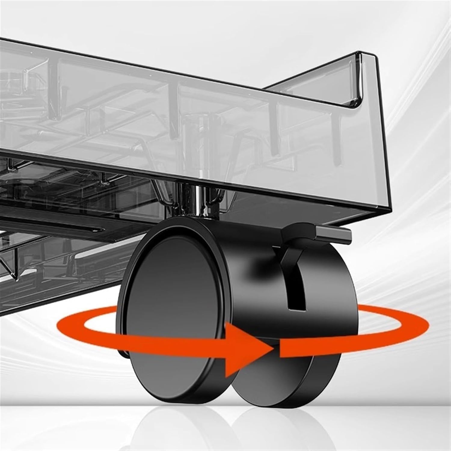 Soporte rodante, | Móvil de torre ajustable for PC con CPU y 4 ruedas giratorias que se adapta a la mayoría de las computadoras(Clear)