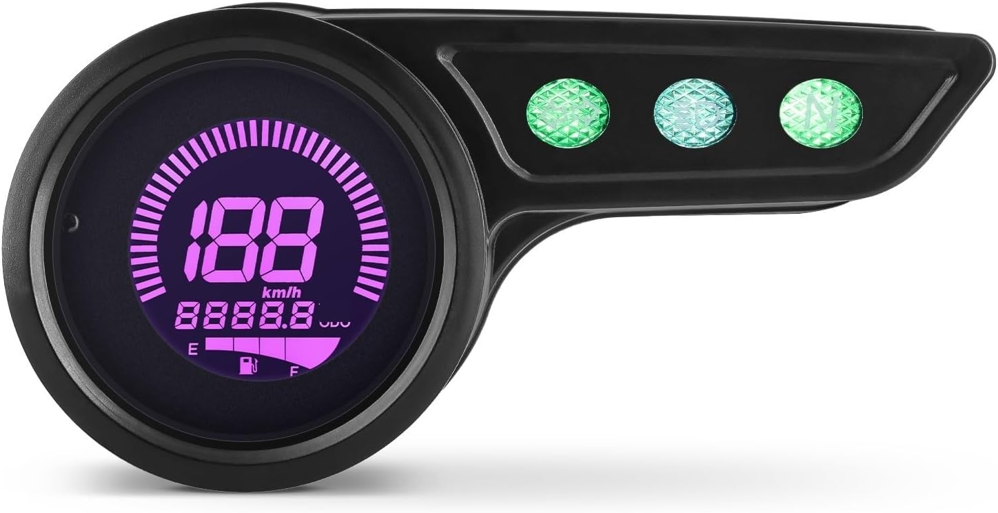 Motorcycle Odometer Gauge Motorcycle Speed Meter Odometer Retro With Backlight Indicator Tachometer Kmh Odometer Meter Gear TRIP ODO Fuel Level