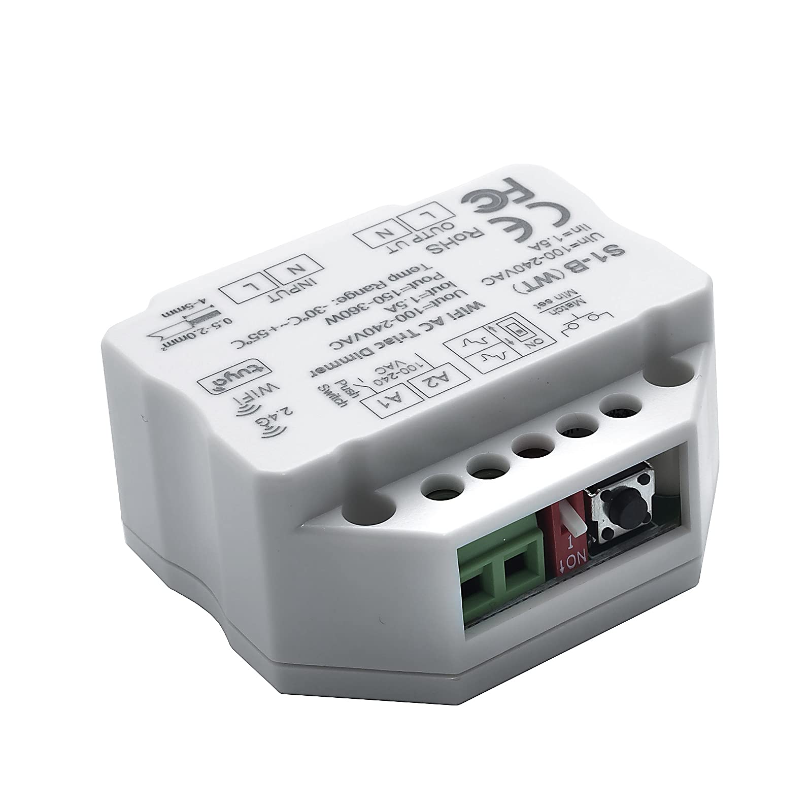Planetitaly Centralina Triac Dimmer 230V WiFi RF lampade faretti LED interruttore PUSH 360W
