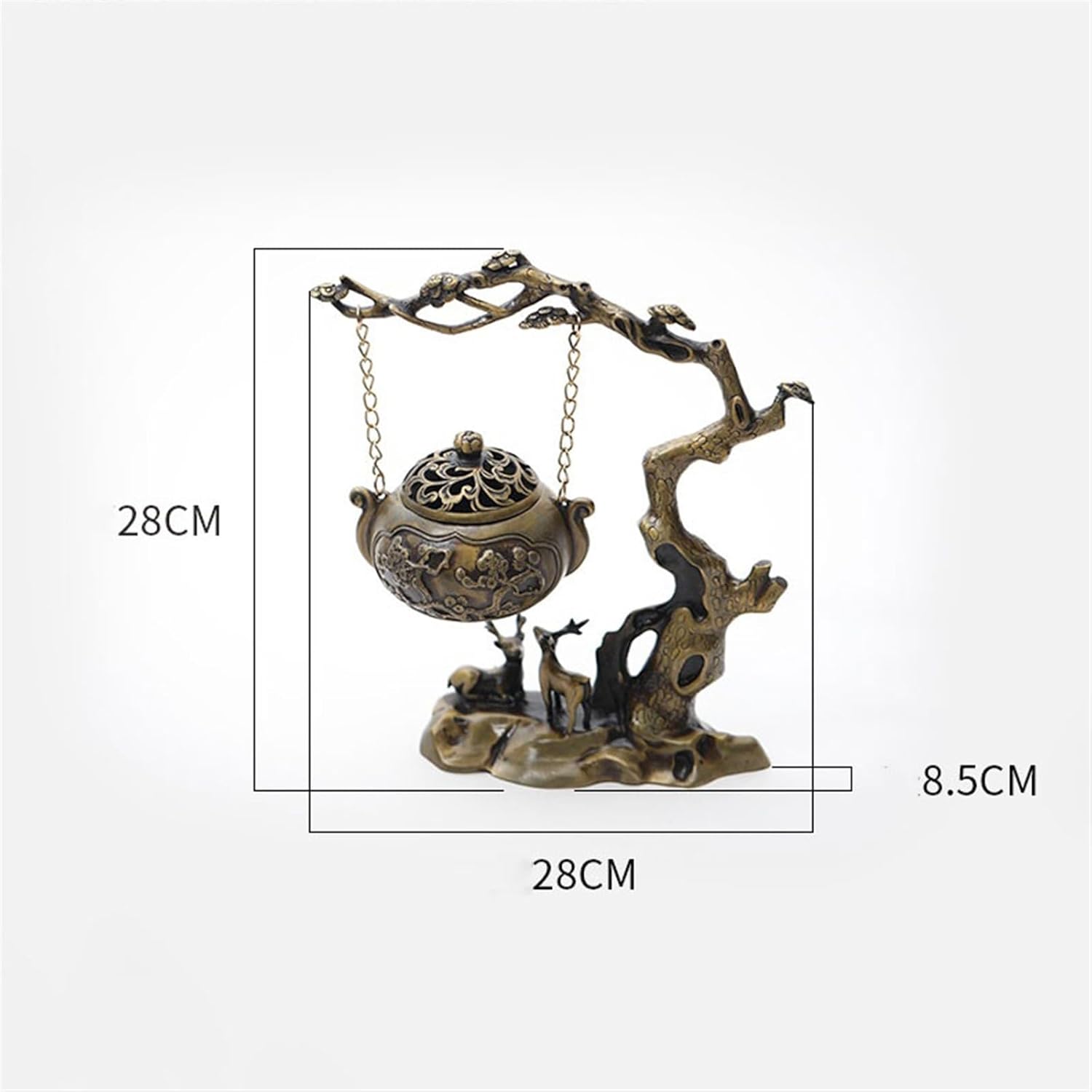 Incense Burner Personalized Ancient Tree Shaped Aromatherapy Ornaments Creative Hanging Incense Burner Copper Incense Holder Incense Holder