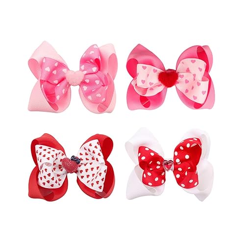 Miniatura 7 de Pinzas para el cabello de San Valentín con lazo para niñas y niños horquillas para el cabello JHV08 lazo-B1