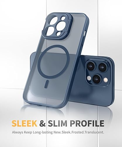 Miniatura 5 de Funda diseñada para iPhone 15 Pro Max, potente atracción magnética soporte de protector de cámara protección contra caídas de grado militar cubierta