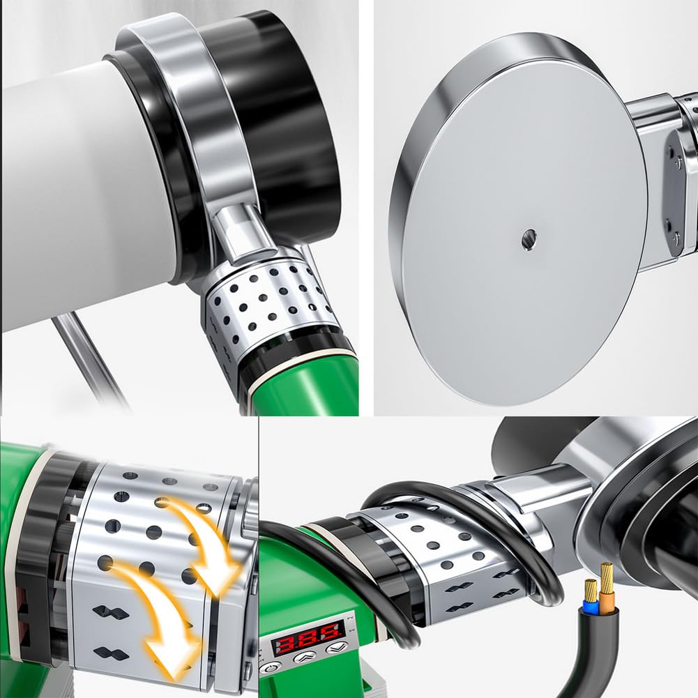 Rohrschweißgerät, 3200 W, Digitalanzeige, 220 V, tragbares PPR-Wasserrohr-Schweißgerät für 75–110 mm Kunststoffrohrschweißen