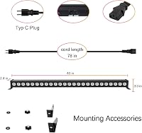 UKing RGB LED Falmosó Fénysáv 24x3W - Távirányítós DMX Diszkó Fényeffekt Szett, Zenére Villogó Színes Parti Világítás DJ Rendezvényekhez - 2 4