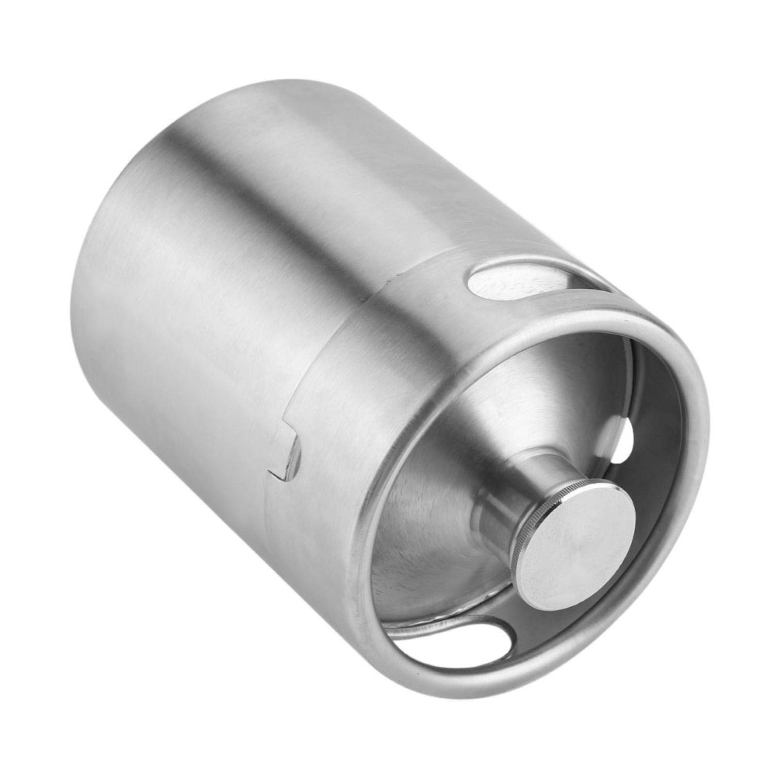 Beer Barrel Keg Growler Mini Wine Keg Acciaio inossidabile con coperchio a spirale Forniture alberghiere per la casa per birra Soda Coffee Whisky(2L)