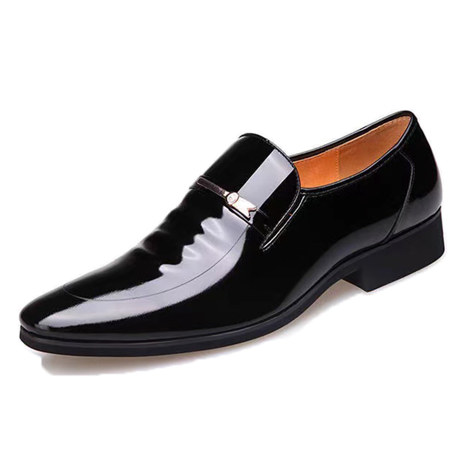 Negocios Casual Slip En Mocasines Charol Cuero Formal Oxford Vestido Zapatos Esmoquin Boda Zapato De Los Hombres