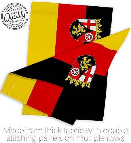 Miniatura 7 de Rhineland Palatinate House Flag - Regional Germany States Central Europe Territory Old History Country Particular Area - Decoration Banner Small