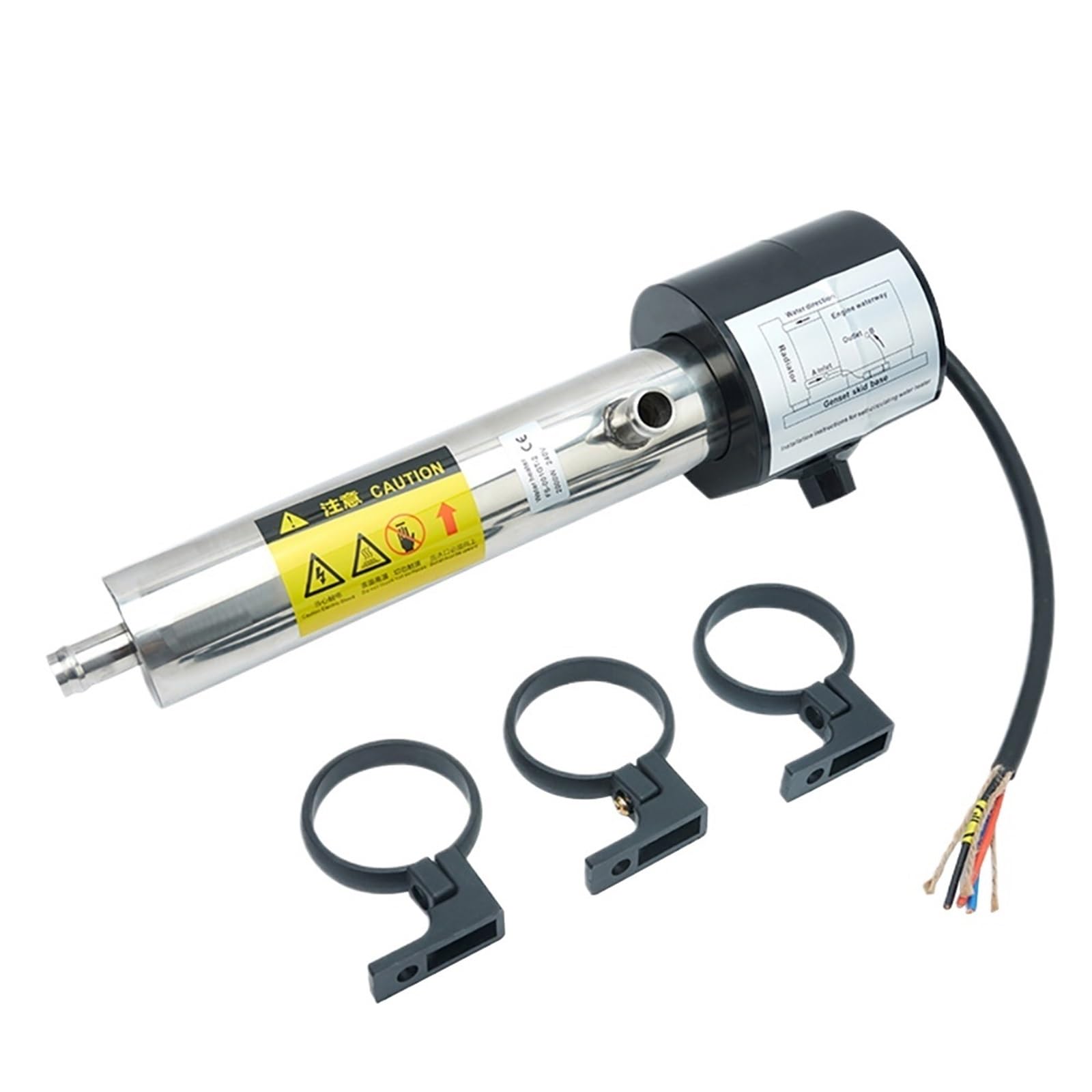 AC Diesel Electric Generator Water Heater Engine Heater Adjustable stainless steel coolant Preheater Water Jacket Heater(4KW,120V)