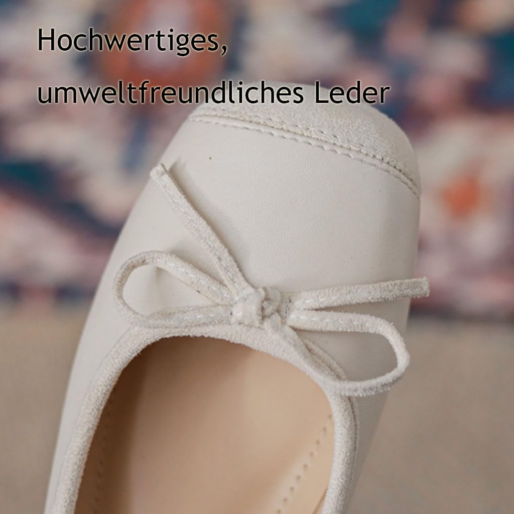 Ballerine da Donna, Mocassini Bassi in Similpelle, Scarpe da Donna con Punta Quadrata e Decorazione con Fiocco, comode Slip-on estive per Tutti i Giorni, Ufficio e Tempo Libero