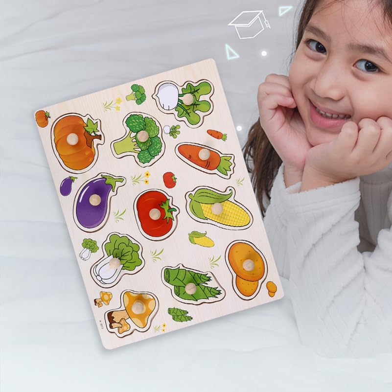 Homoyoyo 2 Pièces Puzzle Bois Montessori Éducatif Forme de Fruits pour Garçon Fille Apprentissage Précoce Puzzles à Encastrement Stimulants Pour Tout-Petits ÉVeil PréCoce