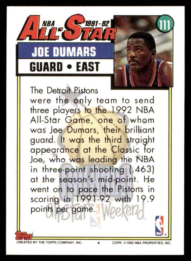 2007 Press Pass Joe Dumars 036/185 直筆サインカード Detroit