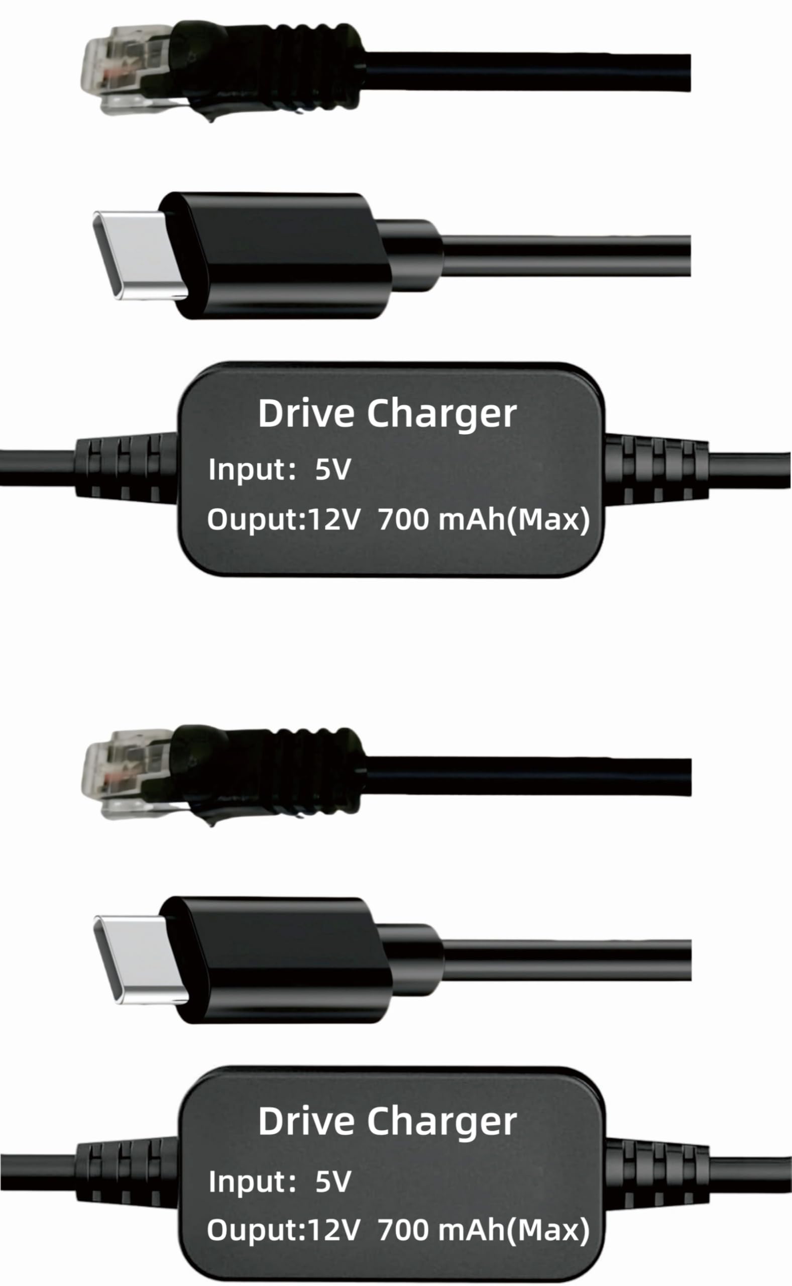 SZFMSWE USB C to RJ11 Radar Detector Power Cord Cable(7FT*2) for Escort Valentine One Uniden Beltronics