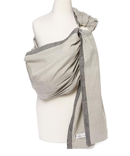 Miniatura 13 de Hip Baby Wrap Portabebés Ring Sling para bebés y niños pequeños – Hermoso, 100% algodón suave, portabebés para bebés de 8 a 35 libras – Regalo