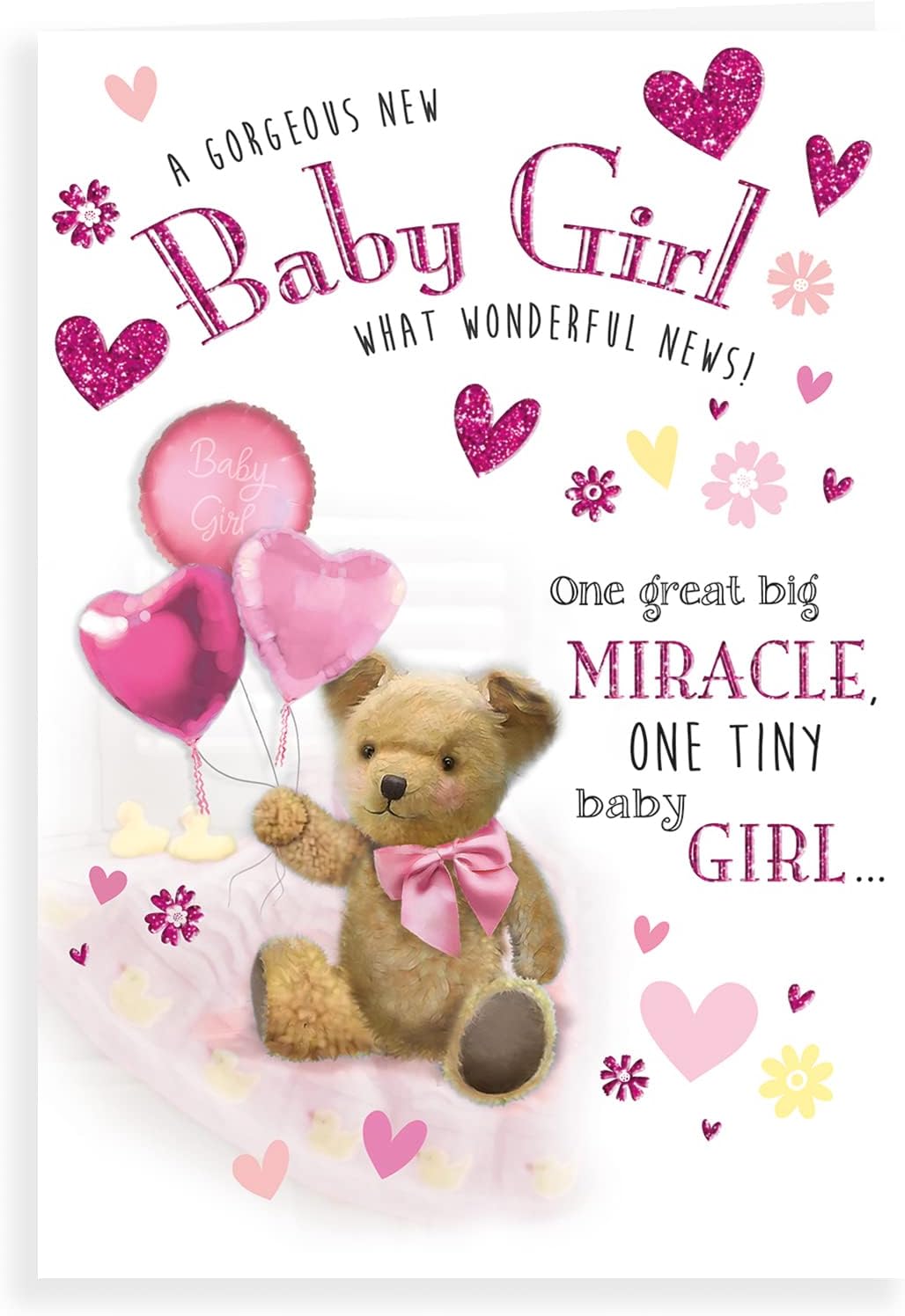 Cute Baby Card Baby Girl - 9 x 6 inches - Regal Publishing