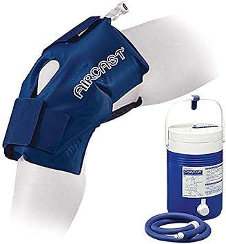 Aircast Cryo Cuff Knee Cold Therapy Machine Cooler for Cold Therapy Knee Solution - Blue - Large 20in - 31in