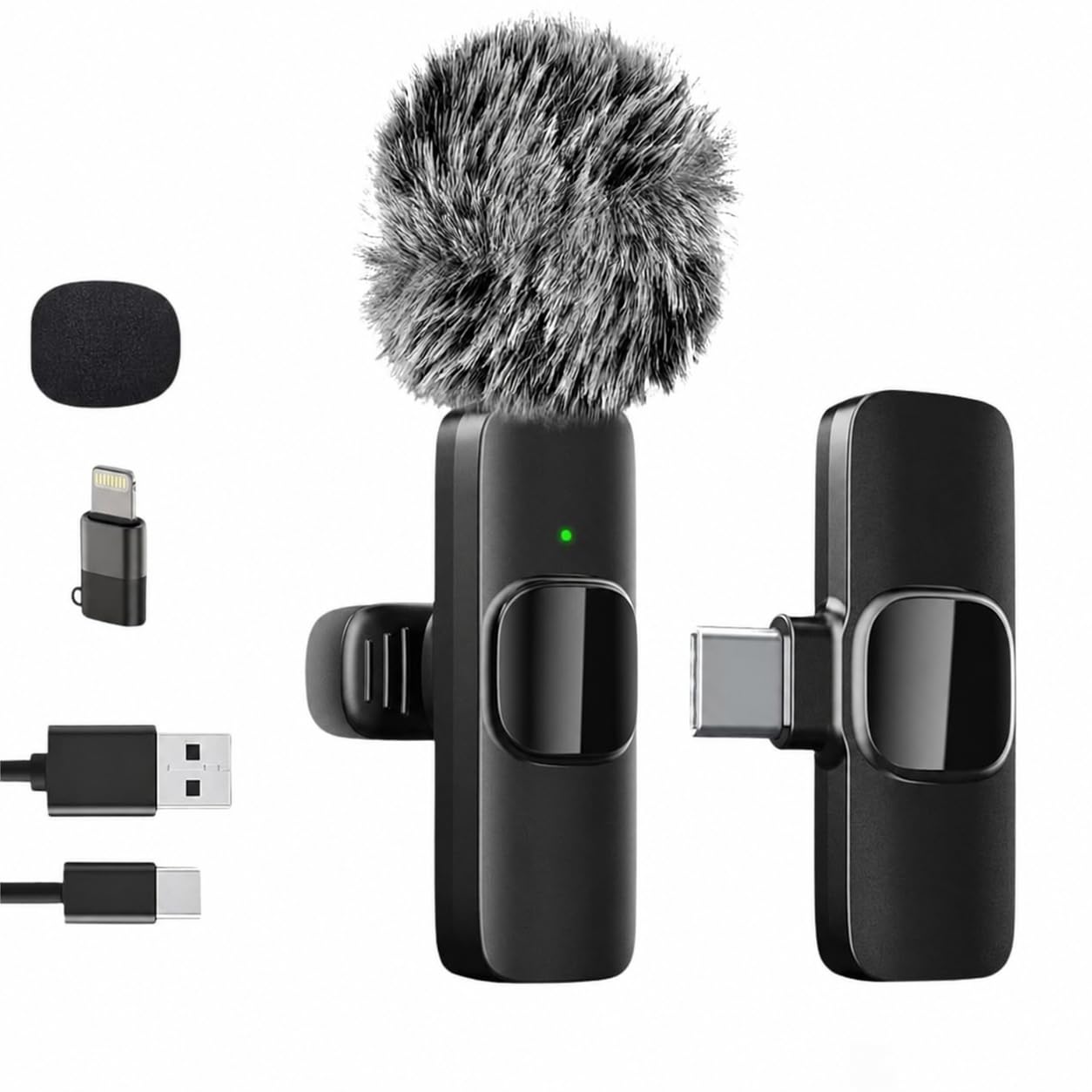 OUTLAND™ Microphone for Teachers | Wireless Microphone for Vlogging | 2-in-1 Lavalier Mike with Furry for iPhone/Android | Mini Mic for Recording, YouTube Vlogging, Zoom Meating, Reels, Teaching (K8)-image-17