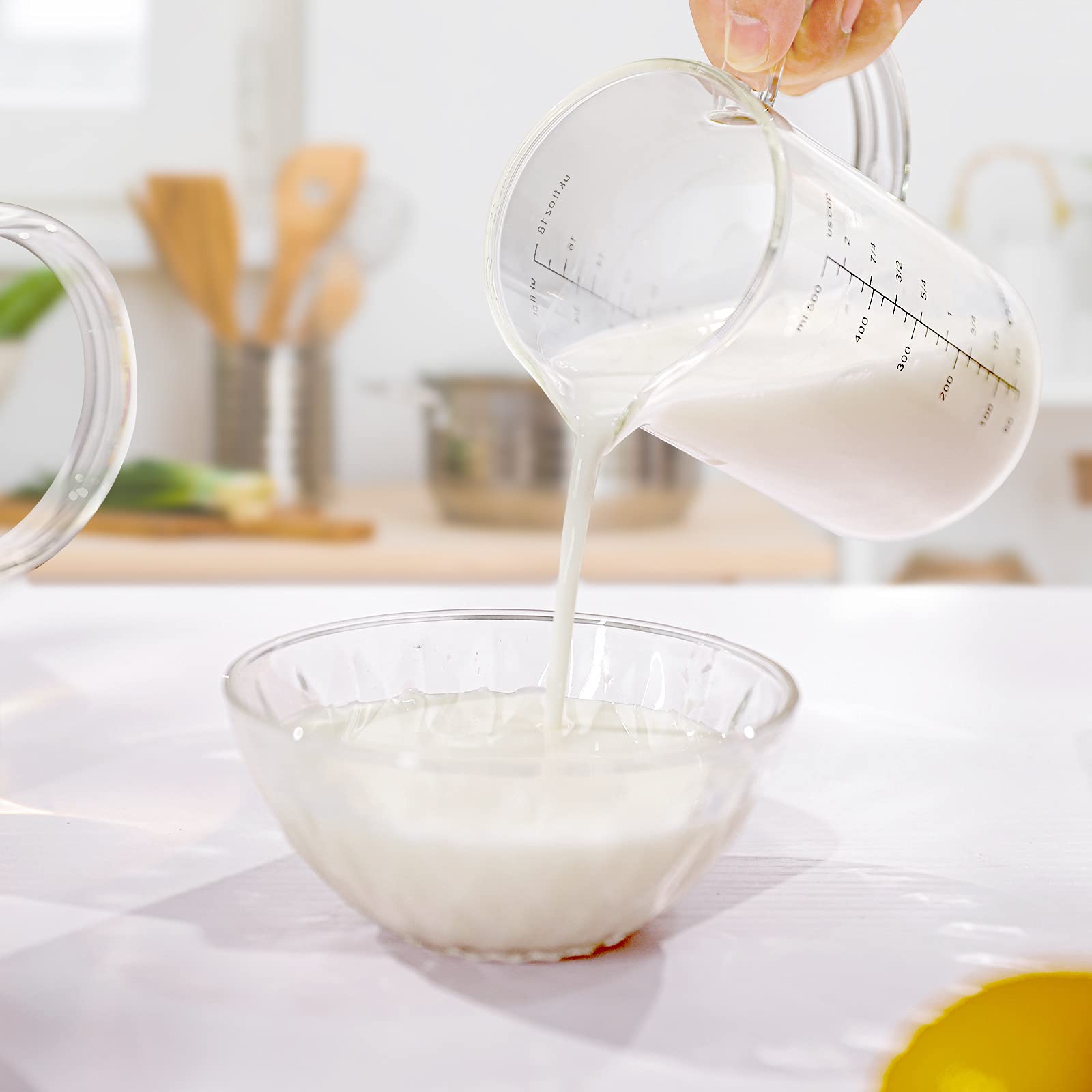 Glass Measuring Cups Set, Liquid Measuring Cups with Spout and Handle