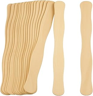 Concession Essentials Wooden Fan Handles, 8 Inches, 100 Count, Jumbo Craft Sticks for Wedding Programs