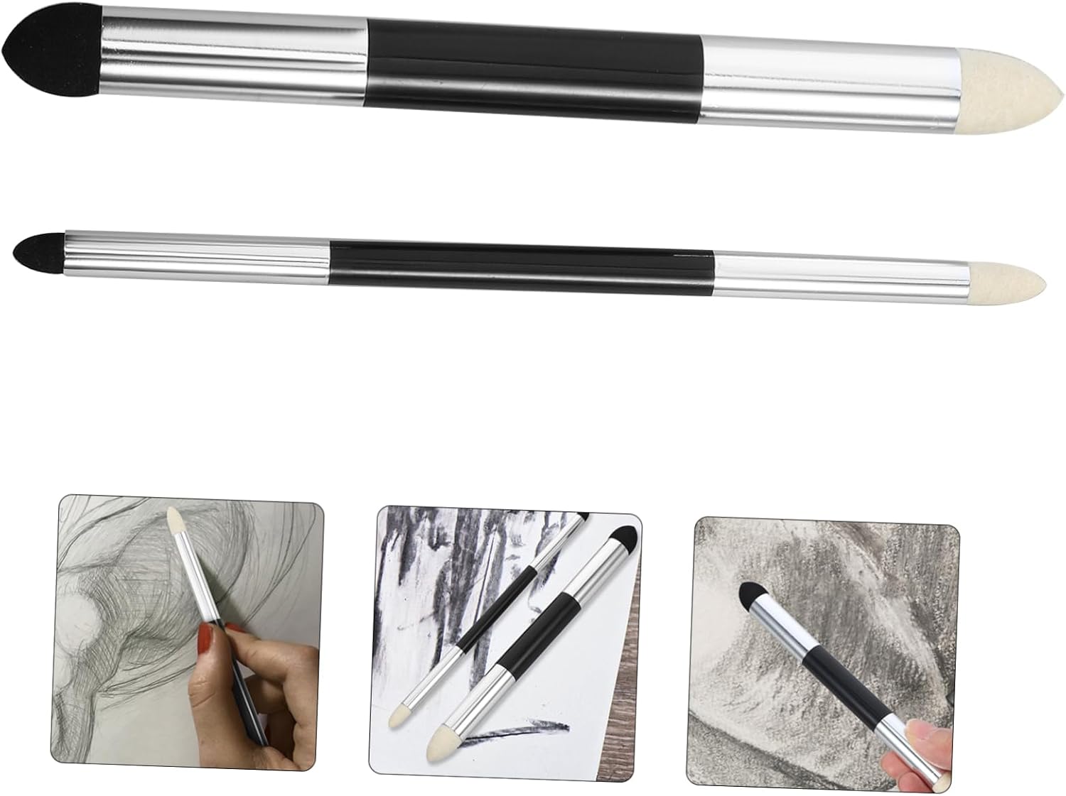 Artibetter 8pcs Blending Sticks for Drawing Soft Sketch Wiper Erasers for Artists Water-Washable Art Tools for Smudging and Detailing Sketching and Craft Projects