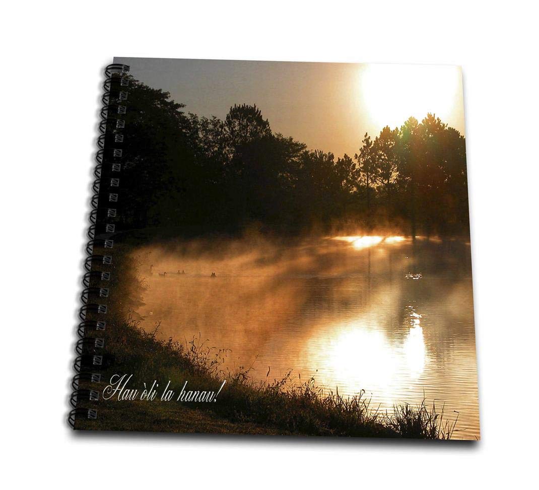 3dRose db_43384_2 Golden Morning, Hau`Oli La Hanau, Happy Birthday in Hawaiian-Memory Book, 12 by 12-Inch