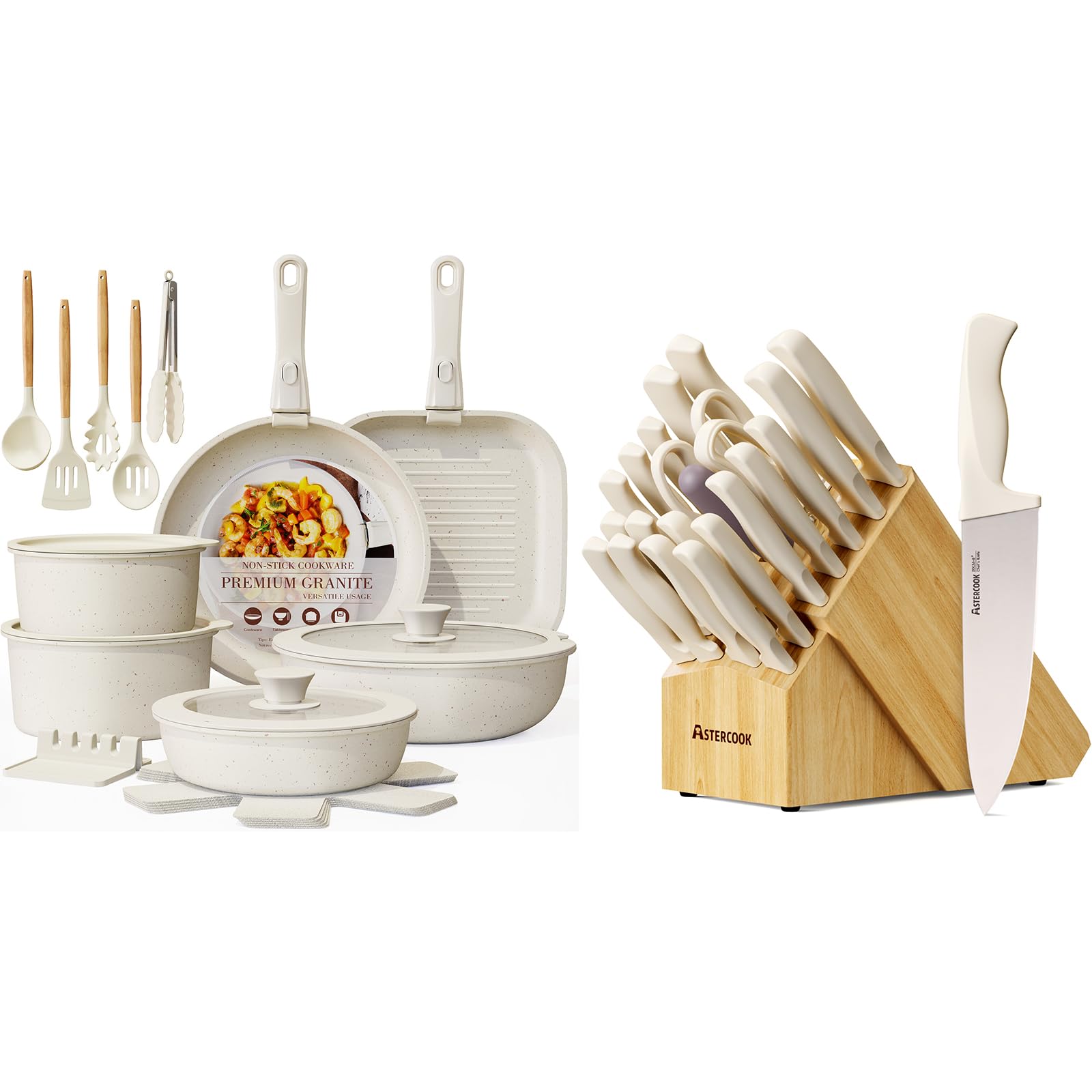 Amazon.com: Astercook 23 Pcs Pots and Pans Set Non Stick and 22