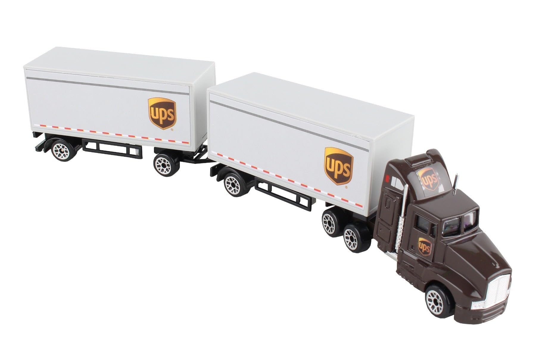 Daron UPS Die Cast Tractor with 2 Trailers